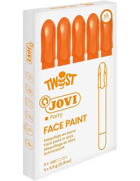 MAQUILLAJE JOVI BARRA TWIST MAKE de 55 g CAJA de 5 NARANJA