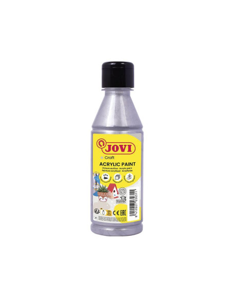 JOVI PINTURA PLÁSTICA JOVIDECOR ACRYL BOTELLA DE 250ML PLATA