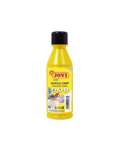 JOVI PINTURA PLÁSTICA JOVIDECOR ACRYL BOTELLA DE 250ML AMARILLO