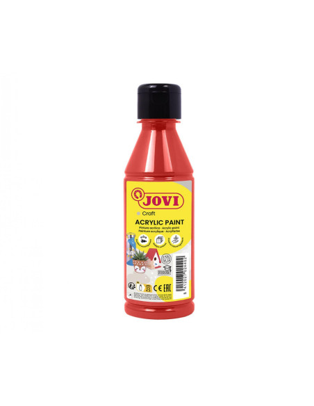 JOVI PINTURA PLÁSTICA JOVIDECOR ACRYL BOTELLA DE 250ML BERMELLÓN