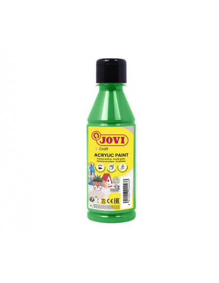 JOVI PINTURA PLÁSTICA JOVIDECOR ACRYL BOTELLA DE 250ML VERDE MEDIO