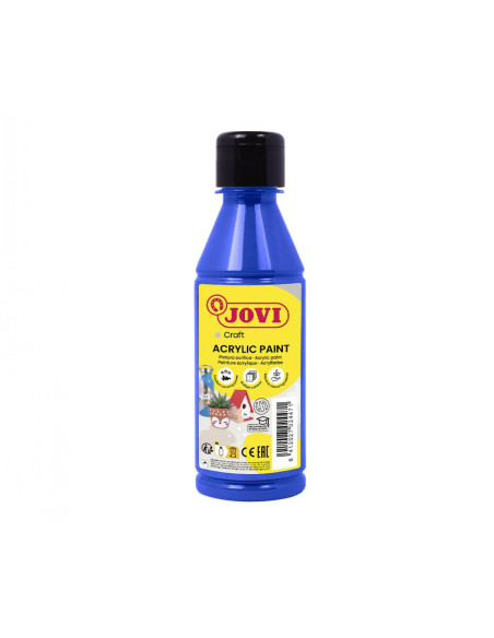JOVI PINTURA PLÁSTICA JOVIDECOR ACRYL BOTELLA DE 250ML AZUL OSCURO