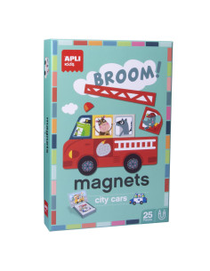 CAJA 44 IMANES APLI KIDS MAGNETS VEHÍCULOS