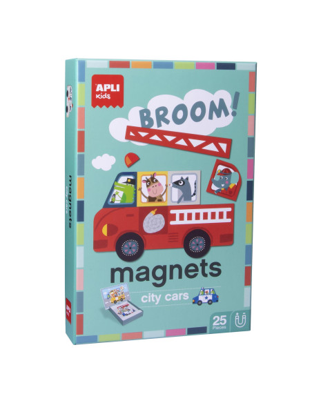 CAJA 44 IMANES APLI KIDS MAGNETS VEHÍCULOS