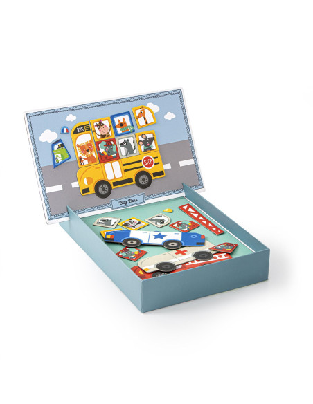 CAJA 44 IMANES APLI KIDS MAGNETS VEHÍCULOS