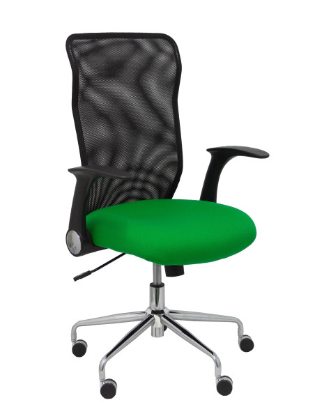SILLA PIQUERAS Y CRESPO MINAYA BRAZOS RETRACTILES MECANISMO BASCULANTE ERGONOMICA RESPALDO MALLA TRANSPIRABLE NEGRA ASIENTO TAPI