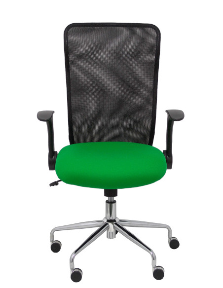 SILLA PIQUERAS Y CRESPO MINAYA BRAZOS RETRACTILES MECANISMO BASCULANTE ERGONOMICA RESPALDO MALLA TRANSPIRABLE NEGRA ASIENTO TAPI