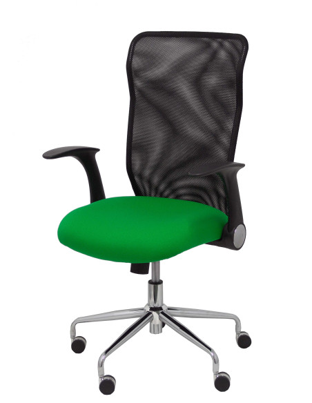 SILLA PIQUERAS Y CRESPO MINAYA BRAZOS RETRACTILES MECANISMO BASCULANTE ERGONOMICA RESPALDO MALLA TRANSPIRABLE NEGRA ASIENTO TAPI