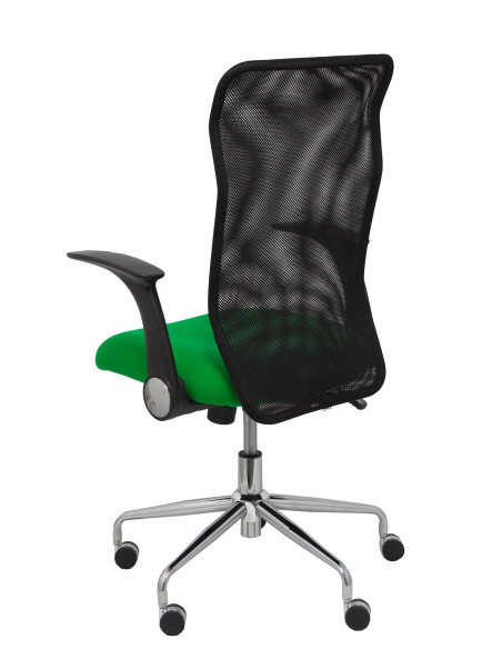 SILLA PIQUERAS Y CRESPO MINAYA BRAZOS RETRACTILES MECANISMO BASCULANTE ERGONOMICA RESPALDO MALLA TRANSPIRABLE NEGRA ASIENTO TAPI