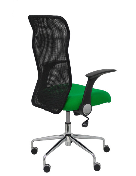 SILLA PIQUERAS Y CRESPO MINAYA BRAZOS RETRACTILES MECANISMO BASCULANTE ERGONOMICA RESPALDO MALLA TRANSPIRABLE NEGRA ASIENTO TAPI