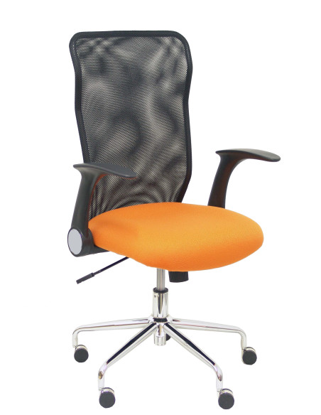 SILLA PIQUERAS Y CRESPO MINAYA BRAZOS RETRACTILES MECANISMO BASCULANTE ERGONOMICA RESPALDO MALLA TRANSPIRABLE NEGRA ASIENTO TAPI