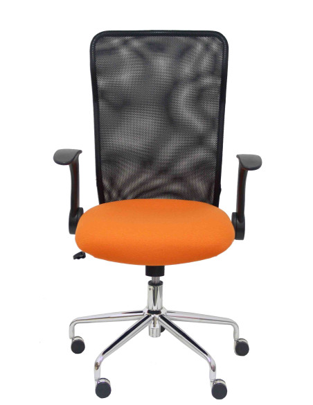 SILLA PIQUERAS Y CRESPO MINAYA BRAZOS RETRACTILES MECANISMO BASCULANTE ERGONOMICA RESPALDO MALLA TRANSPIRABLE NEGRA ASIENTO TAPI