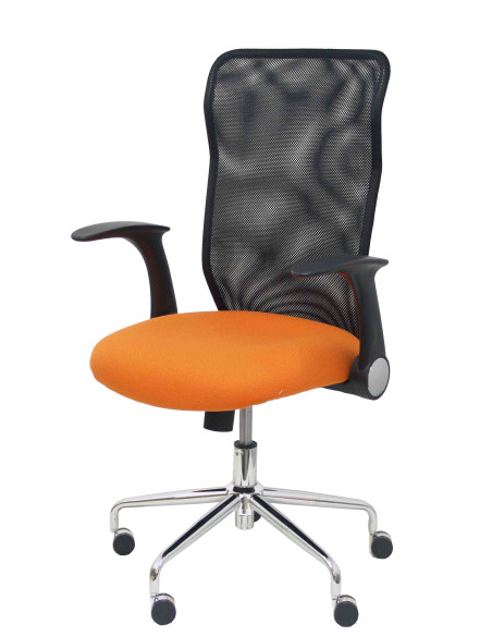 SILLA PIQUERAS Y CRESPO MINAYA BRAZOS RETRACTILES MECANISMO BASCULANTE ERGONOMICA RESPALDO MALLA TRANSPIRABLE NEGRA ASIENTO TAPI