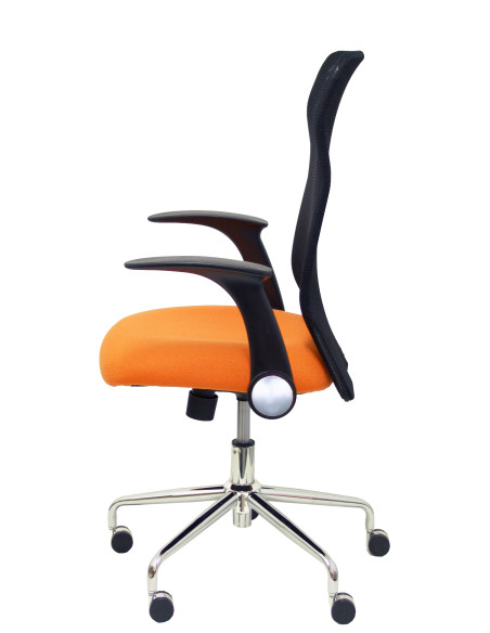 SILLA PIQUERAS Y CRESPO MINAYA BRAZOS RETRACTILES MECANISMO BASCULANTE ERGONOMICA RESPALDO MALLA TRANSPIRABLE NEGRA ASIENTO TAPI