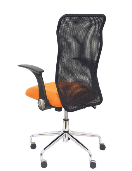SILLA PIQUERAS Y CRESPO MINAYA BRAZOS RETRACTILES MECANISMO BASCULANTE ERGONOMICA RESPALDO MALLA TRANSPIRABLE NEGRA ASIENTO TAPI