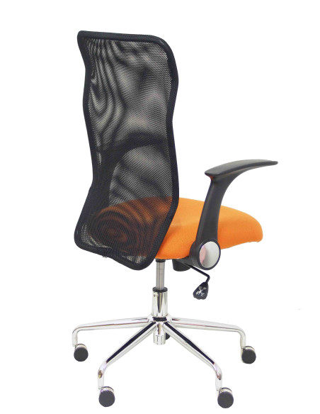 SILLA PIQUERAS Y CRESPO MINAYA BRAZOS RETRACTILES MECANISMO BASCULANTE ERGONOMICA RESPALDO MALLA TRANSPIRABLE NEGRA ASIENTO TAPI