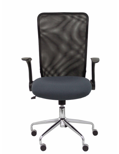 SILLA MINAYA TELA CON BRAZOS MALLA NEGRA