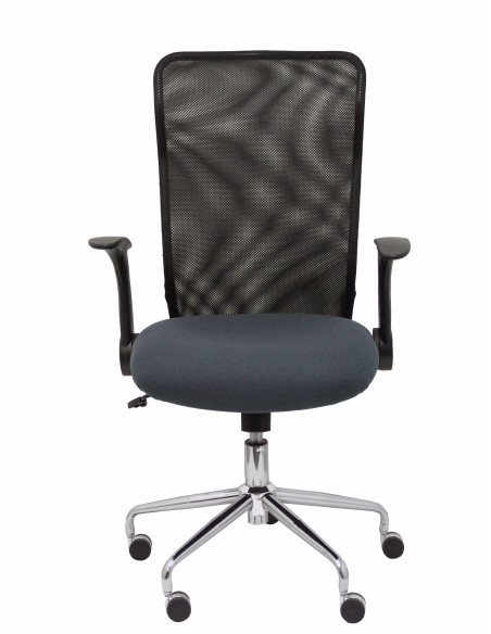 SILLA PIQUERAS Y CRESPO MINAYA BRAZOS RETRACTILES MECANISMO BASCULANTE ERGONOMICA RESPALDO MALLA TRANSPIRABLE NEGRA ASIENTO TAPI