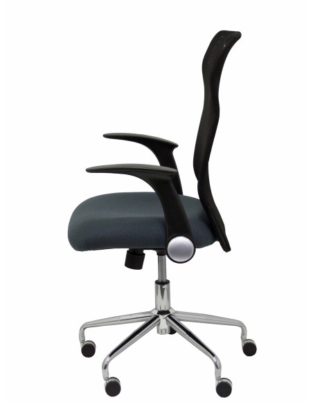 SILLA PIQUERAS Y CRESPO MINAYA BRAZOS RETRACTILES MECANISMO BASCULANTE ERGONOMICA RESPALDO MALLA TRANSPIRABLE NEGRA ASIENTO TAPI