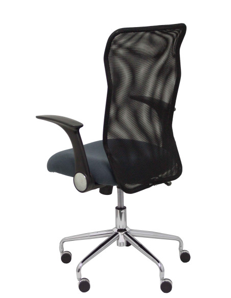 SILLA PIQUERAS Y CRESPO MINAYA BRAZOS RETRACTILES MECANISMO BASCULANTE ERGONOMICA RESPALDO MALLA TRANSPIRABLE NEGRA ASIENTO TAPI