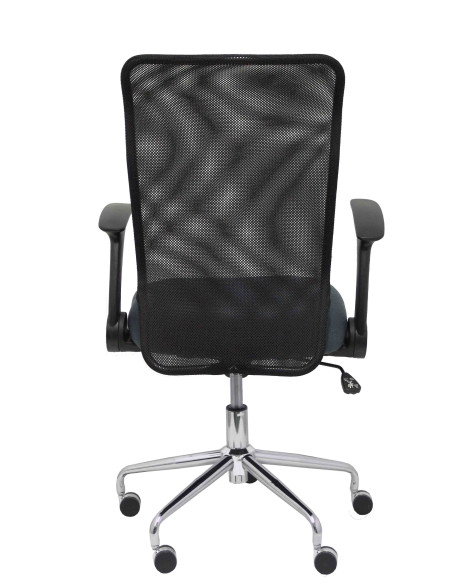 SILLA PIQUERAS Y CRESPO MINAYA BRAZOS RETRACTILES MECANISMO BASCULANTE ERGONOMICA RESPALDO MALLA TRANSPIRABLE NEGRA ASIENTO TAPI