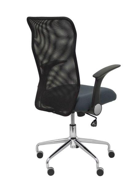 SILLA PIQUERAS Y CRESPO MINAYA BRAZOS RETRACTILES MECANISMO BASCULANTE ERGONOMICA RESPALDO MALLA TRANSPIRABLE NEGRA ASIENTO TAPI