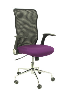 SILLA MINAYA TELA CON BRAZOS MALLA NEGRA