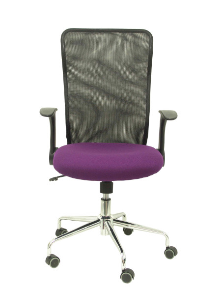 SILLA MINAYA TELA CON BRAZOS MALLA NEGRA