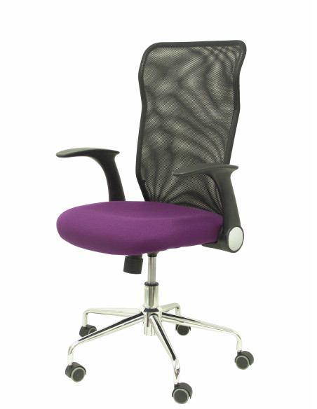 SILLA MINAYA TELA CON BRAZOS MALLA NEGRA