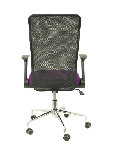 SILLA MINAYA TELA CON BRAZOS MALLA NEGRA