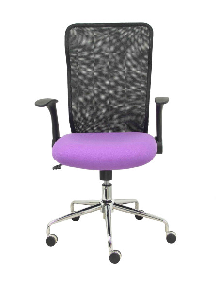 SILLA PIQUERAS Y CRESPO MINAYA BRAZOS RETRACTILES MECANISMO BASCULANTE ERGONOMICA RESPALDO MALLA TRANSPIRABLE NEGRA ASIENTO TAPI