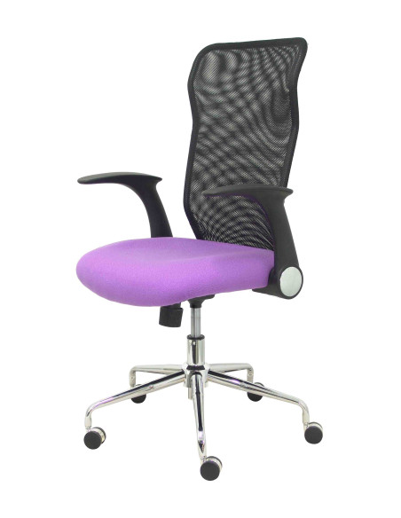 SILLA PIQUERAS Y CRESPO MINAYA BRAZOS RETRACTILES MECANISMO BASCULANTE ERGONOMICA RESPALDO MALLA TRANSPIRABLE NEGRA ASIENTO TAPI