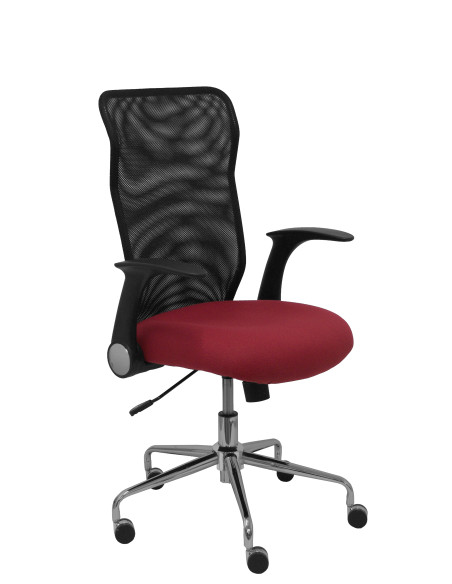 SILLA PIQUERAS Y CRESPO MINAYA BRAZOS RETRACTILES MECANISMO BASCULANTE ERGONOMICA RESPALDO MALLA TRANSPIRABLE NEGRA ASIENTO TAPI