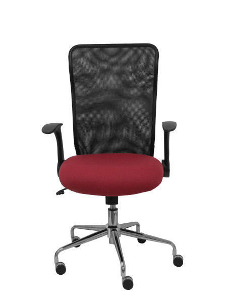 SILLA PIQUERAS Y CRESPO MINAYA BRAZOS RETRACTILES MECANISMO BASCULANTE ERGONOMICA RESPALDO MALLA TRANSPIRABLE NEGRA ASIENTO TAPI