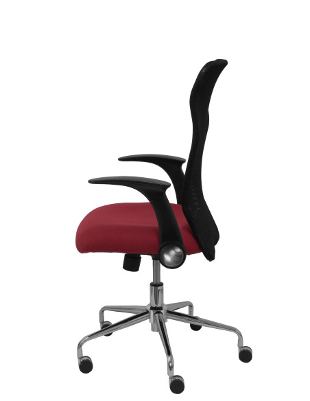 SILLA PIQUERAS Y CRESPO MINAYA BRAZOS RETRACTILES MECANISMO BASCULANTE ERGONOMICA RESPALDO MALLA TRANSPIRABLE NEGRA ASIENTO TAPI