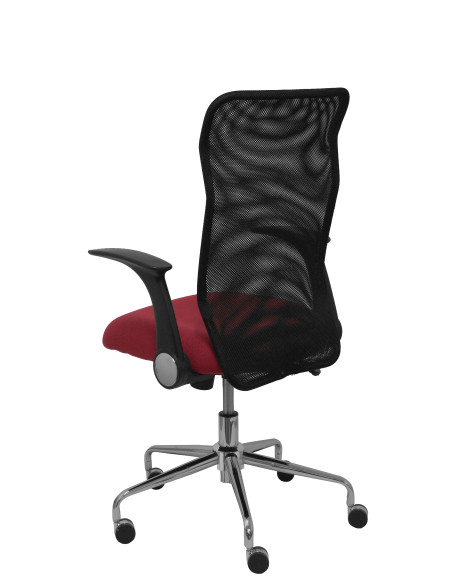 SILLA PIQUERAS Y CRESPO MINAYA BRAZOS RETRACTILES MECANISMO BASCULANTE ERGONOMICA RESPALDO MALLA TRANSPIRABLE NEGRA ASIENTO TAPI