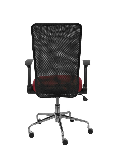 SILLA PIQUERAS Y CRESPO MINAYA BRAZOS RETRACTILES MECANISMO BASCULANTE ERGONOMICA RESPALDO MALLA TRANSPIRABLE NEGRA ASIENTO TAPI