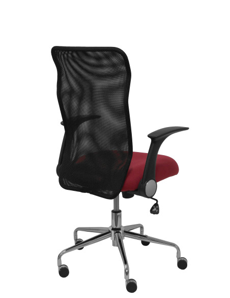 SILLA PIQUERAS Y CRESPO MINAYA BRAZOS RETRACTILES MECANISMO BASCULANTE ERGONOMICA RESPALDO MALLA TRANSPIRABLE NEGRA ASIENTO TAPI