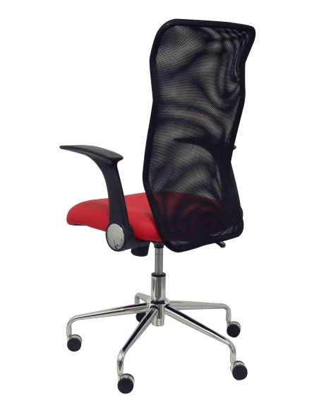 SILLA PIQUERAS Y CRESPO MINAYA BRAZOS RETRACTILES MECANISMO BASCULANTE ERGONOMICA RESPALDO MALLA TRANSPIRABLE NEGRA ASIENTO TAPI