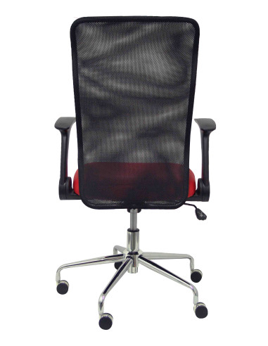 SILLA MINAYA SÍMILPIEL CON BRAZOS MALLA NEGRA