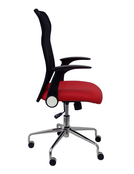 SILLA PIQUERAS Y CRESPO MINAYA BRAZOS RETRACTILES MECANISMO BASCULANTE ERGONOMICA RESPALDO MALLA TRANSPIRABLE NEGRA ASIENTO TAPI