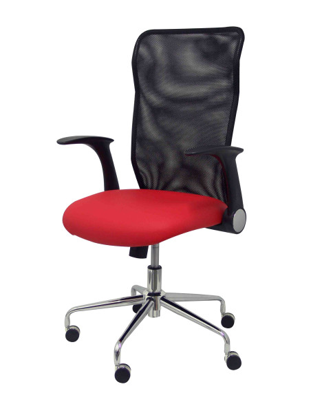 SILLA PIQUERAS Y CRESPO MINAYA BRAZOS RETRACTILES MECANISMO BASCULANTE ERGONOMICA RESPALDO MALLA TRANSPIRABLE NEGRA ASIENTO TAPI