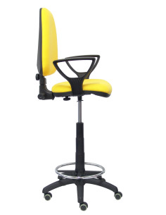 TABURETE OPERATIVO AYNA TELA CON BRAZOS Y RUEDAS PARQUÉ