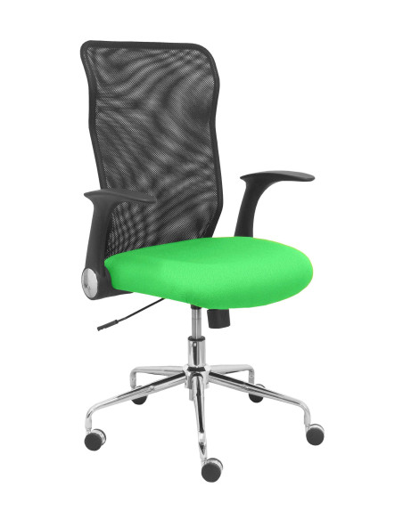 SILLA PIQUERAS Y CRESPO MINAYA BRAZOS RETRACTILES MECANISMO BASCULANTE ERGONOMICA RESPALDO MALLA TRANSPIRABLE NEGRA ASIENTO TAPI