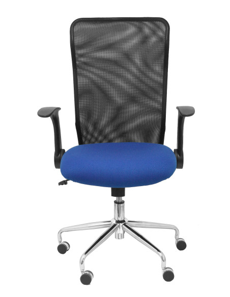 SILLA MINAYA TELA CON BRAZOS MALLA NEGRA