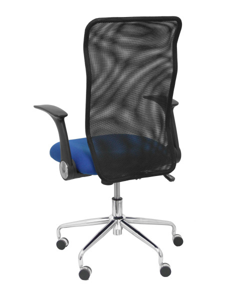 SILLA MINAYA TELA CON BRAZOS MALLA NEGRA