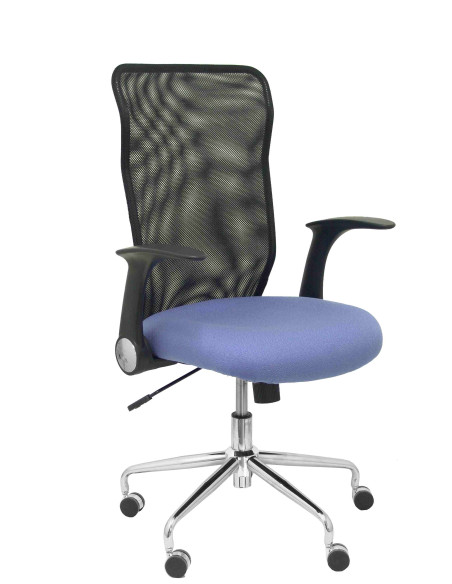 SILLA MINAYA TELA CON BRAZOS MALLA NEGRA