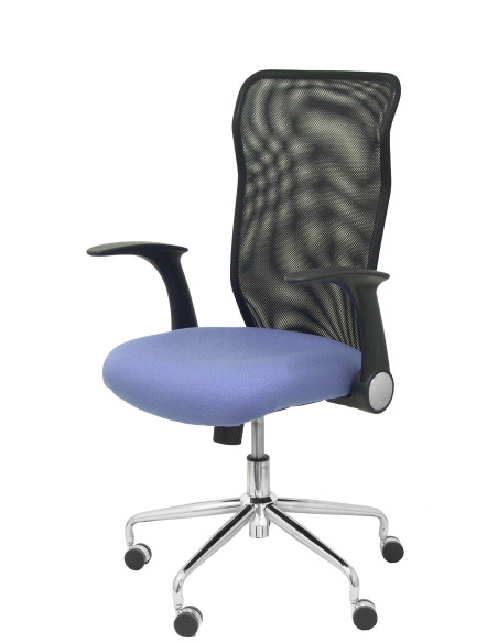 SILLA MINAYA TELA CON BRAZOS MALLA NEGRA