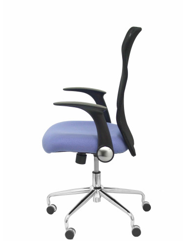 SILLA MINAYA TELA CON BRAZOS MALLA NEGRA