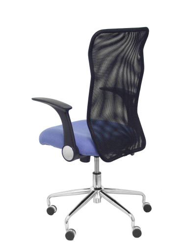 SILLA MINAYA TELA CON BRAZOS MALLA NEGRA